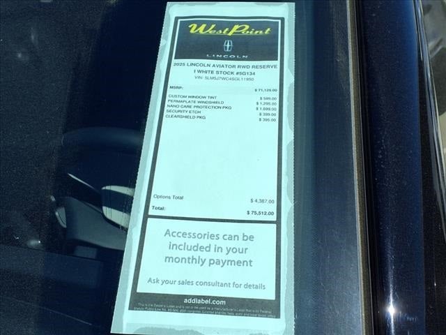 2025 Lincoln Aviator Reserve