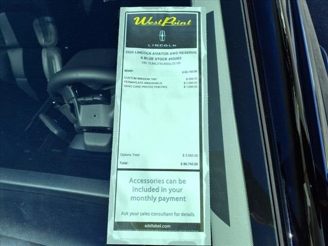 2025 Lincoln Aviator Reserve