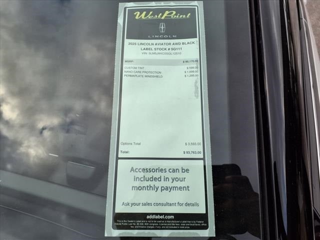 2025 Lincoln Aviator Black Label