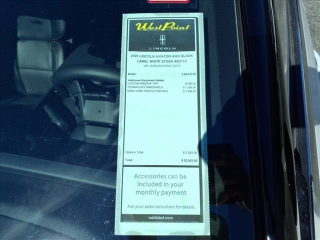 2025 Lincoln Aviator Black Label