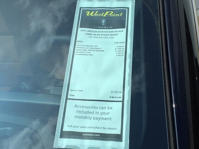 2025 Lincoln Aviator Black Label