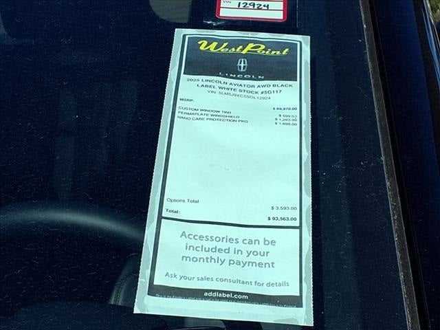 2025 Lincoln Aviator Black Label