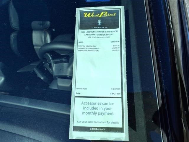 2025 Lincoln Aviator Black Label