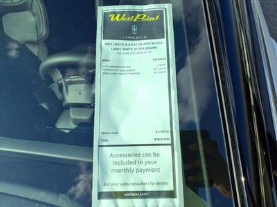 2025 Lincoln Aviator Black Label