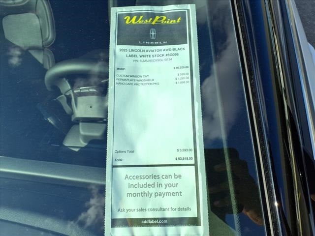2025 Lincoln Aviator Black Label