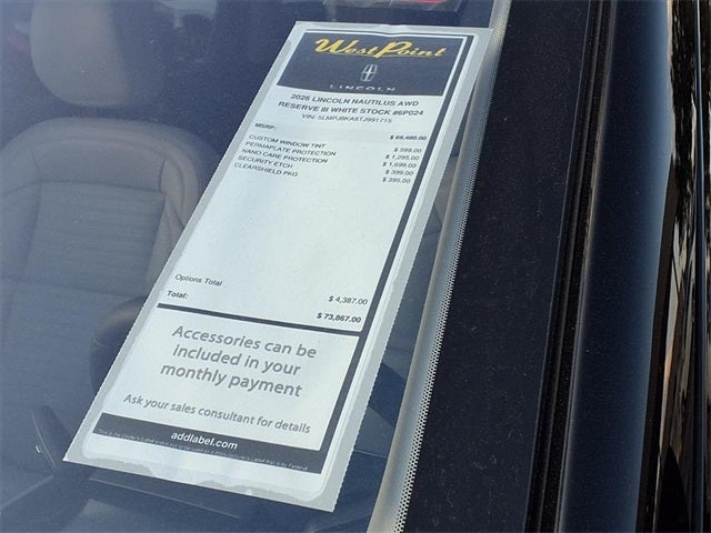 2026 Lincoln Nautilus Reserve