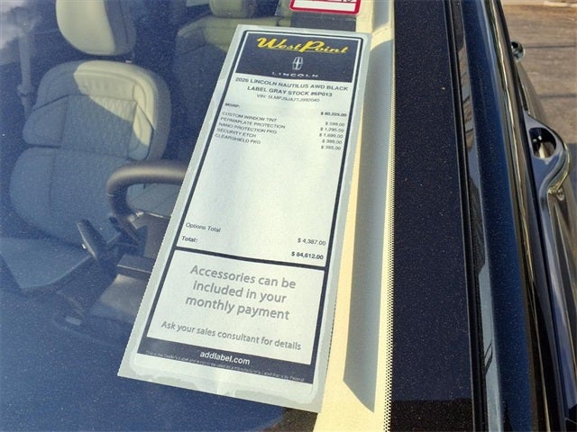 2026 Lincoln Nautilus Black Label