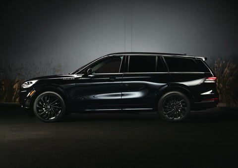 A 2024 Lincoln Aviator® SUV is shown in the Infinite Black exterior color | West Point Lincoln in Houston TX