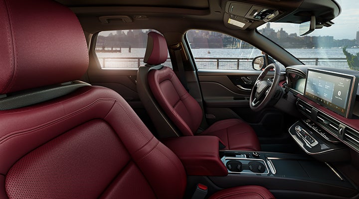 The available Perfect Position front seats in the 2024 Lincoln Corsair® SUV are shown. | West Point Lincoln in Houston TX