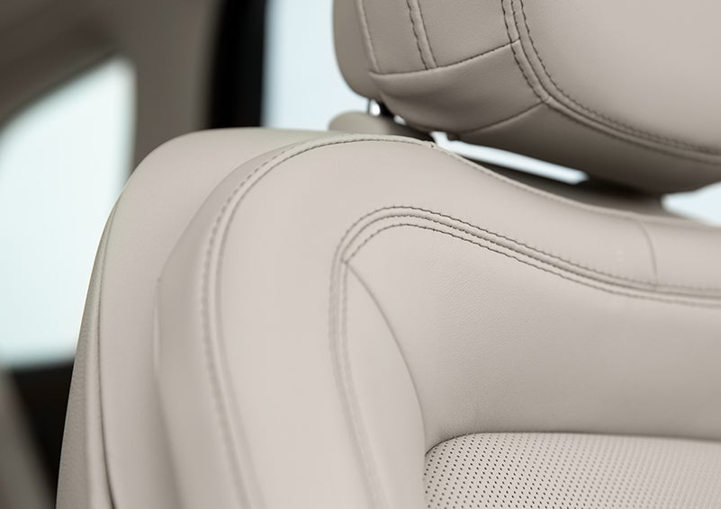 Fine craftsmanship is shown through a detailed image of front-seat stitching. | West Point Lincoln in Houston TX