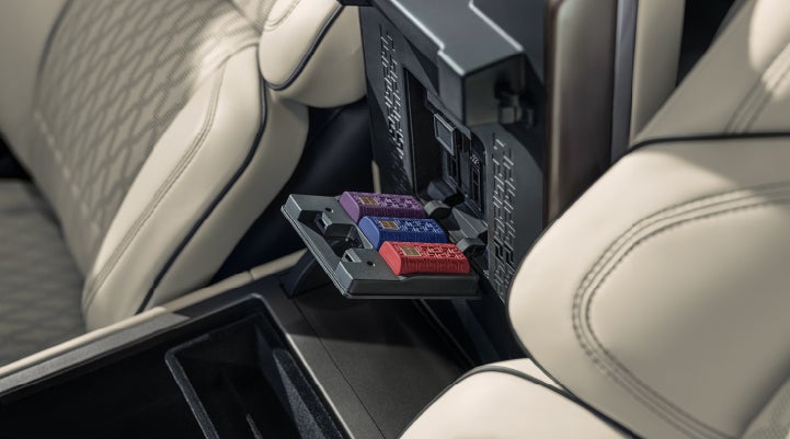 Digital Scent cartridges are shown in the diffuser located in the center arm rest. | West Point Lincoln in Houston TX