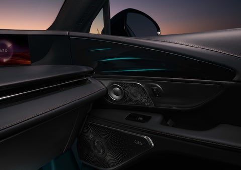 Selectable ambient lighting glows in the passenger door panel. | West Point Lincoln in Houston TX