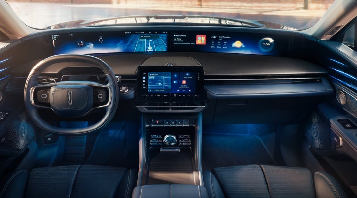 A large panoramic display is shown on the dashboard of a 2025 Lincoln Nautilus® SUV | West Point Lincoln in Houston TX