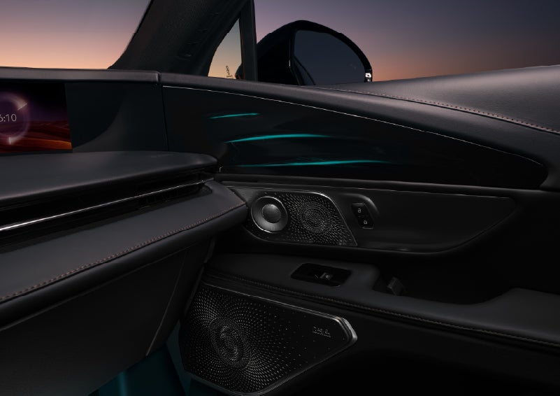 Selectable ambient lighting glows in the passenger door panel. | West Point Lincoln in Houston TX