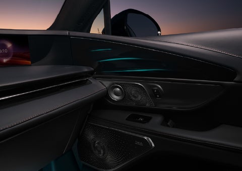 Selectable ambient lighting glows in the passenger door panel. | West Point Lincoln in Houston TX