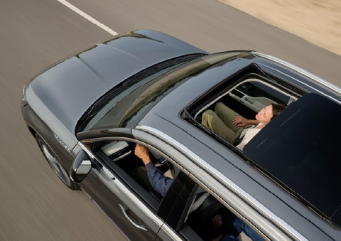 The available panoramic Vista Roof® of a 2027 Lincoln Aviator® SUV is open. | West Point Lincoln in Houston TX