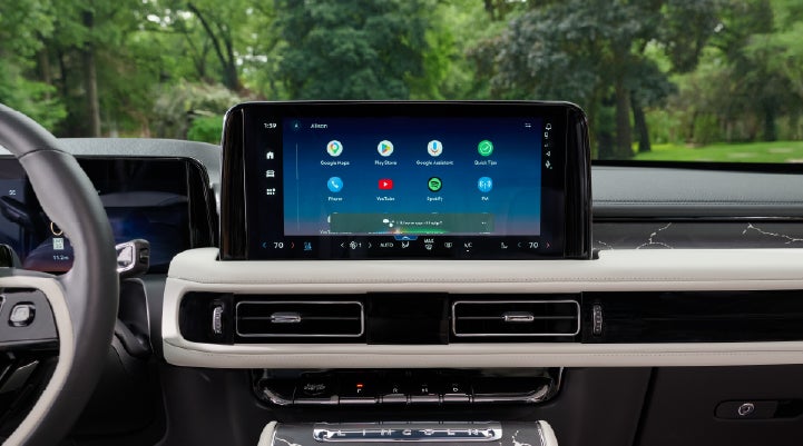 The center touchscreen inside a 2027 Lincoln Aviator® Black Label™ SUV | West Point Lincoln in Houston TX