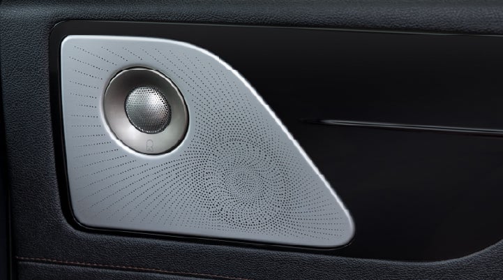 A close-up view of the available Revel® Ultima 3D Audio System. | West Point Lincoln in Houston TX
