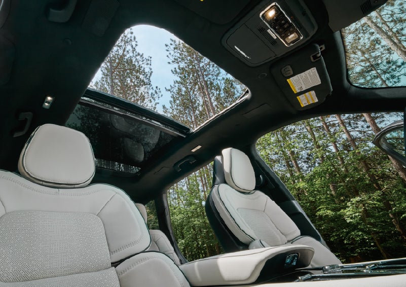The front seats of a 2027 Lincoln Aviator® Black Label™ SUV | West Point Lincoln in Houston TX
