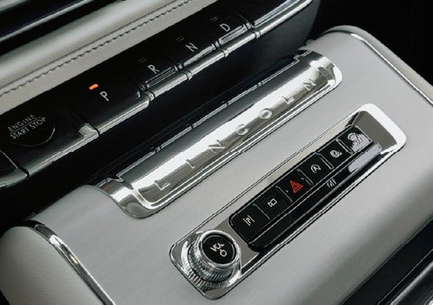 The piano key gear selector of a 2027 Lincoln Aviator® Back Label™ SUV. | West Point Lincoln in Houston TX