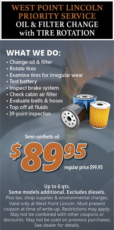 OIL FILTER & CHANGE WITH TIRE ROTATION